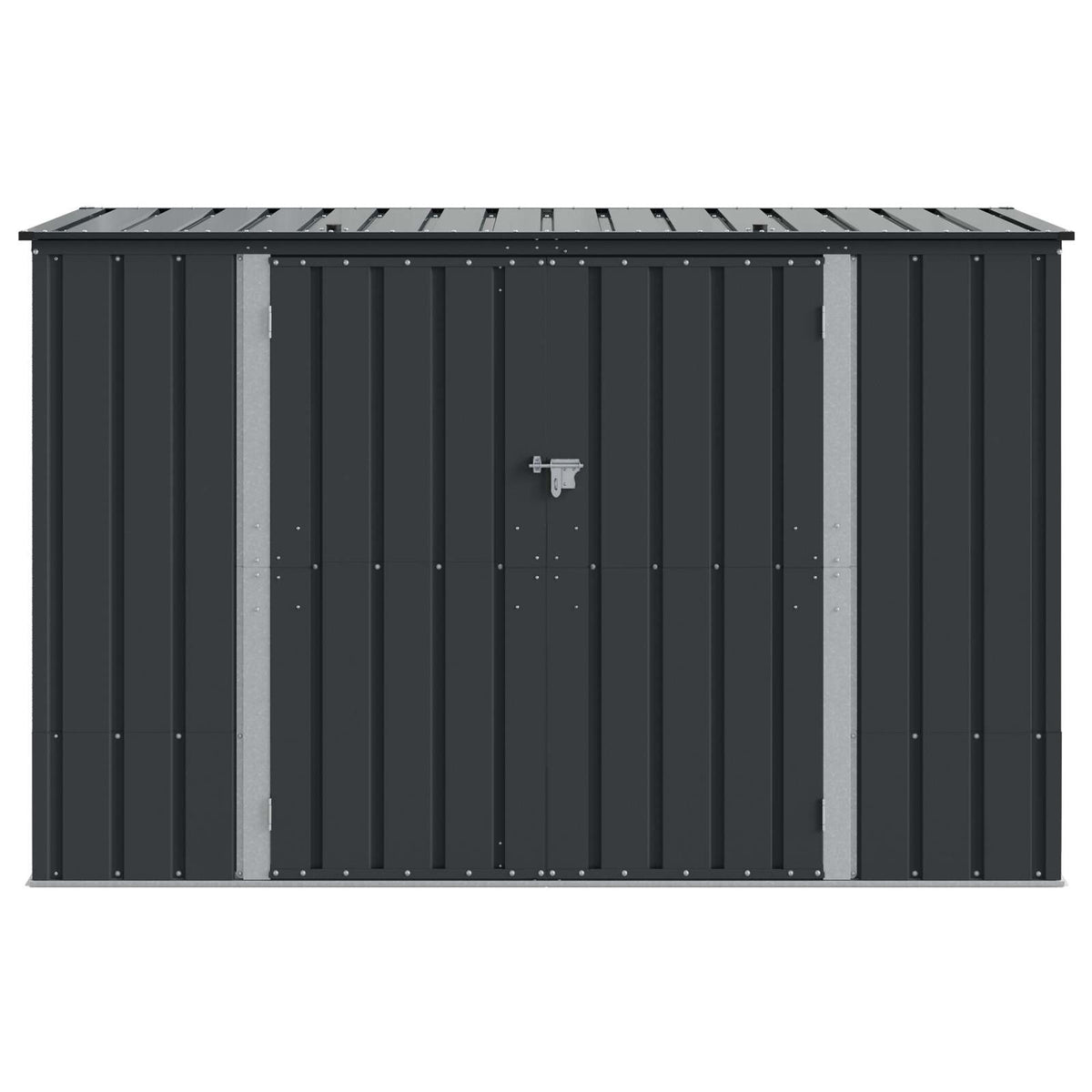 Garden Storage Box Black 214 x 82 x 132 cm Steel