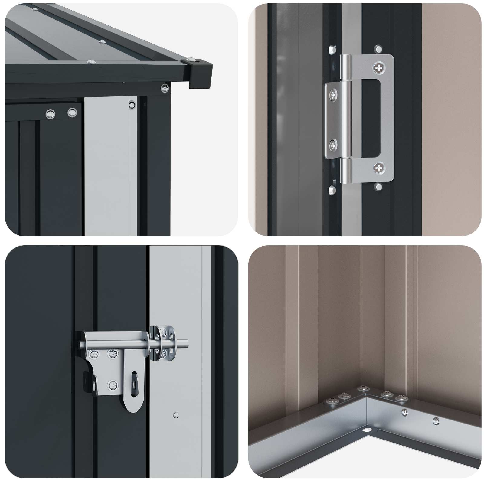 Garden Sheds Anthracite 103 x 74 x 200 cm Metal
