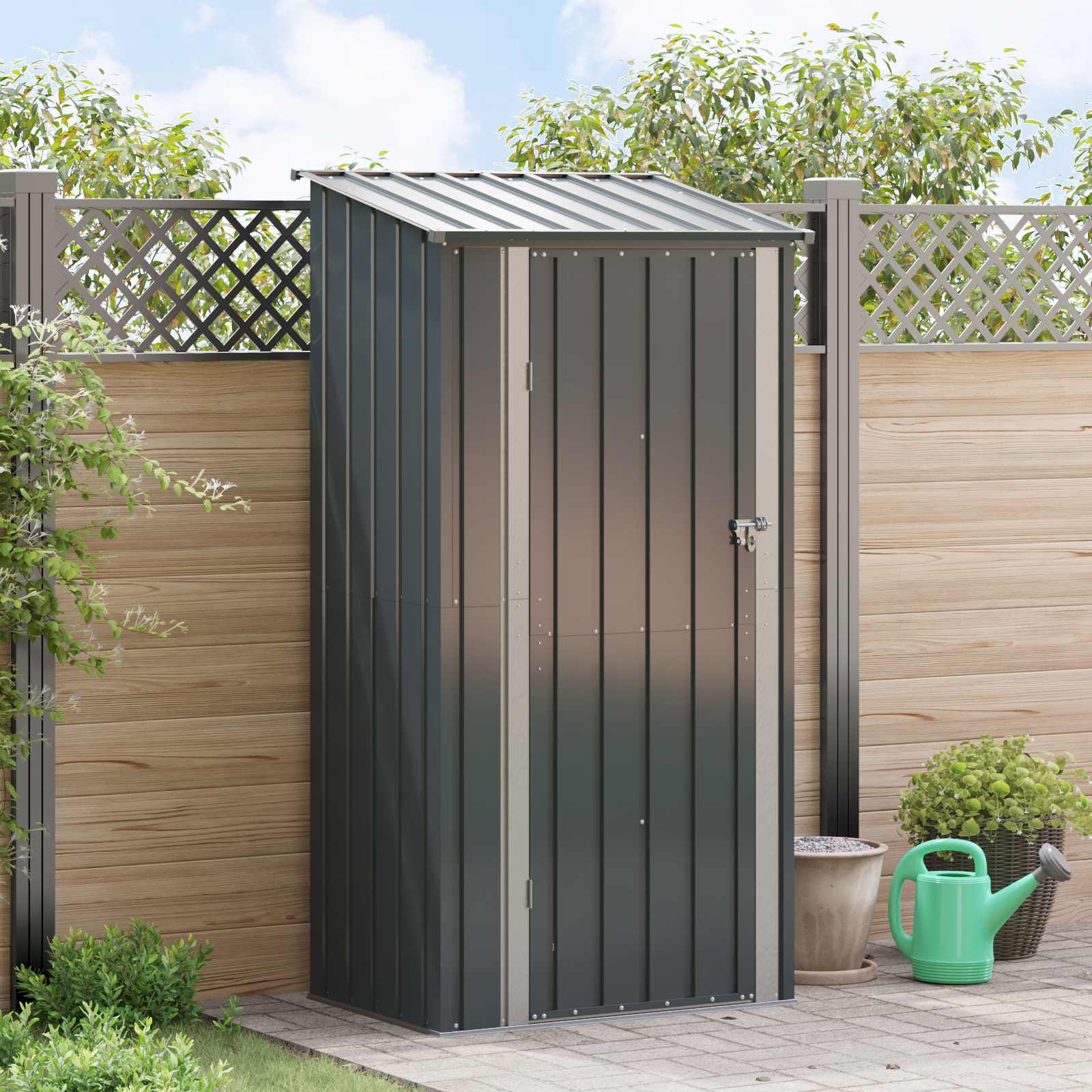 Garden Sheds Anthracite 103 x 74 x 200 cm Metal