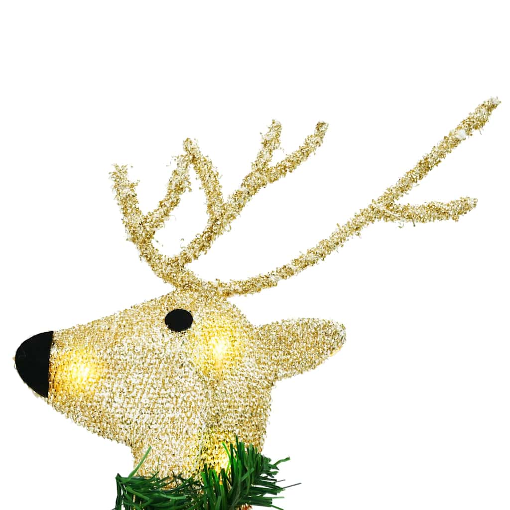 LED Reindeers 6 pcs Gold Fabric
