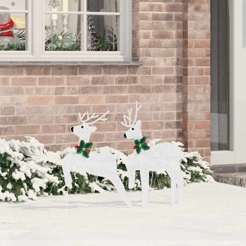 LED Reindeers 2 pcs Cold White Fabric