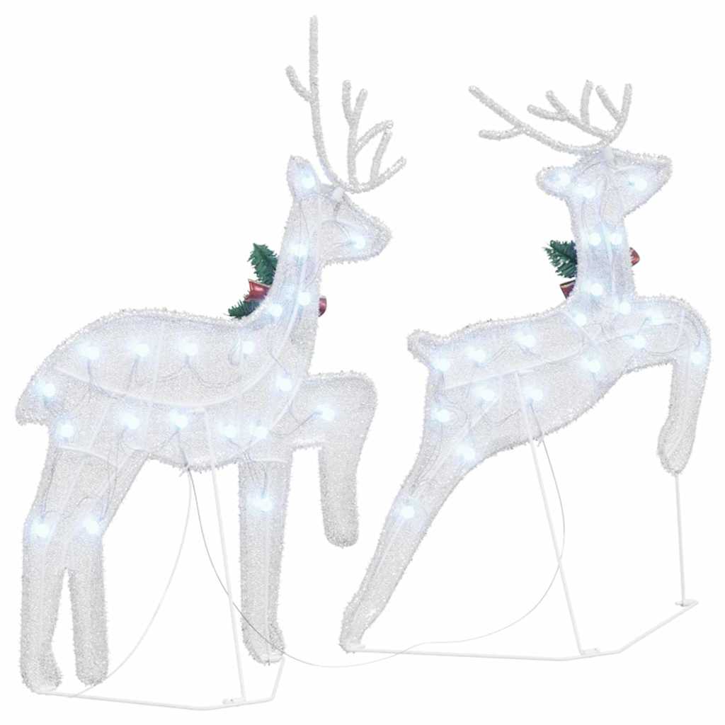 LED Reindeers 2 pcs Cold White Fabric