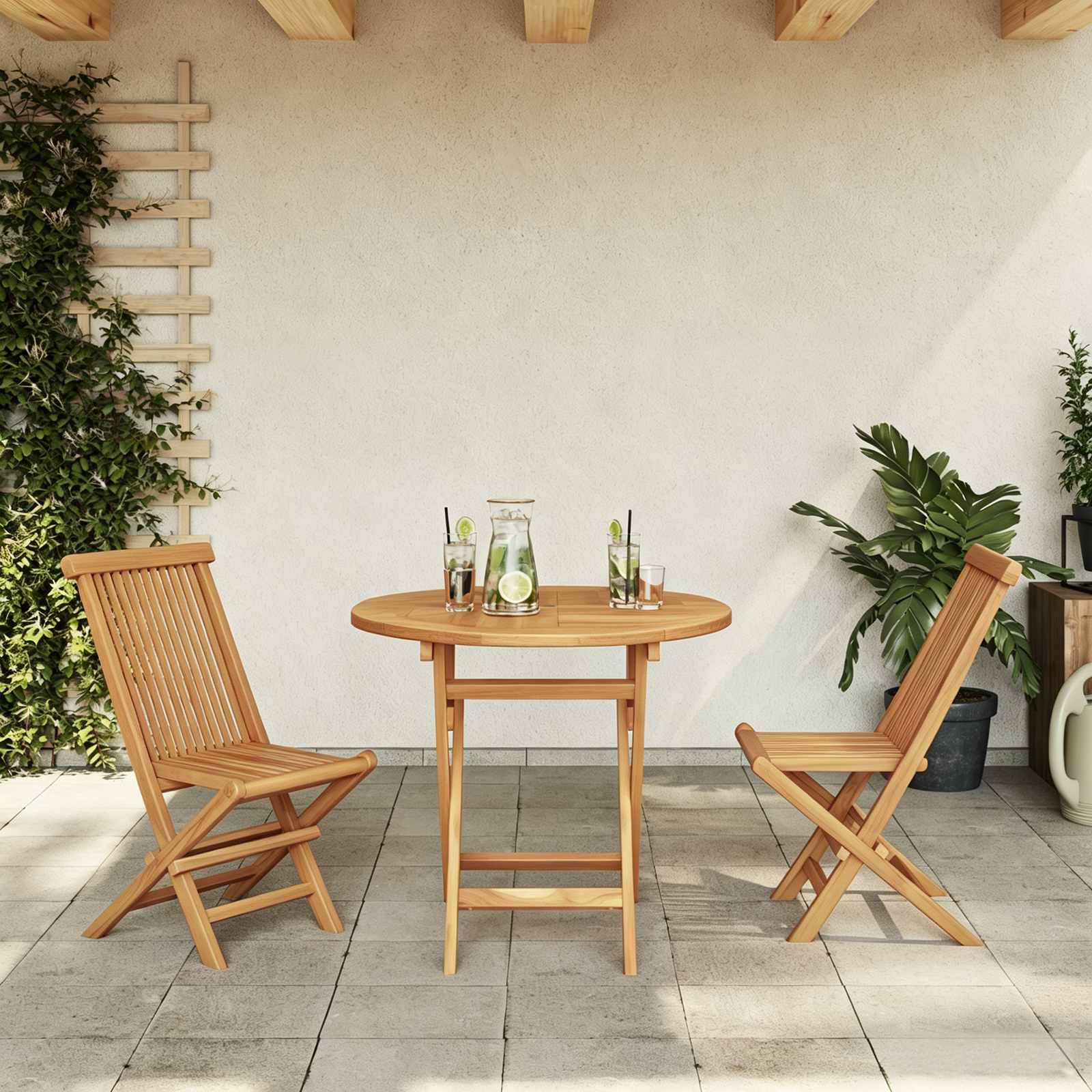Garden Dining Set 3 pcs Brown Solid Acacia Wood