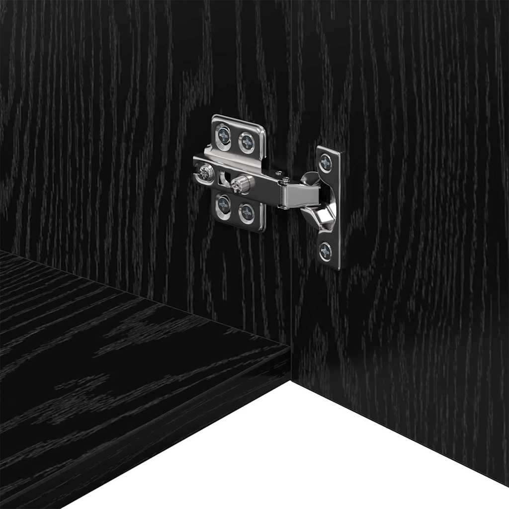 Wall Cabinet Black oak 80 x 42.5 x 40 cm Engineered wood