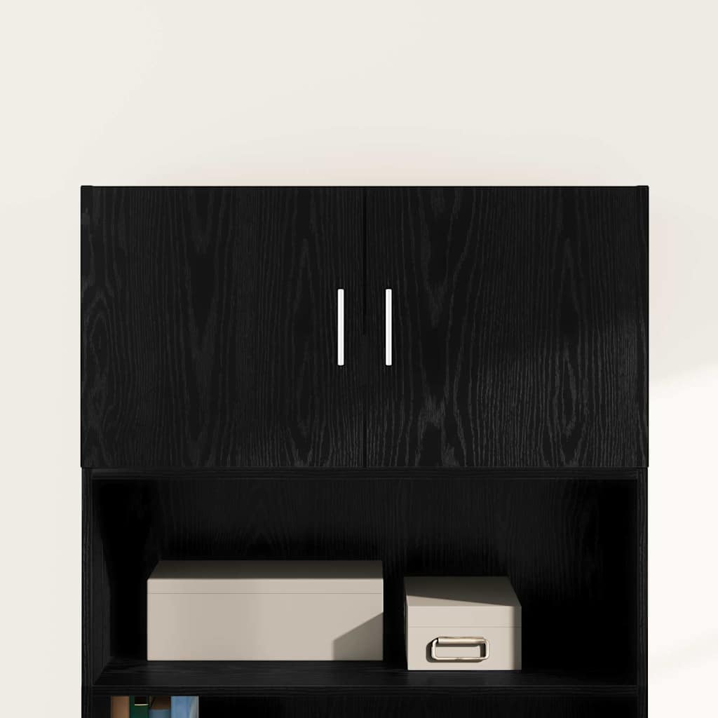 Wall Cabinet Black oak 80 x 42.5 x 40 cm Engineered wood