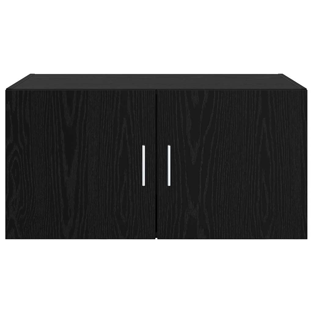 Wall Cabinet Black oak 80 x 42.5 x 40 cm Engineered wood