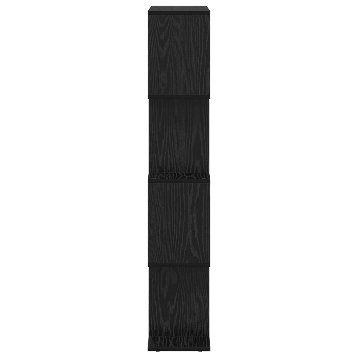 Book Cabinet Black Oak 70 x 24 x 129 cm Engineered Wood