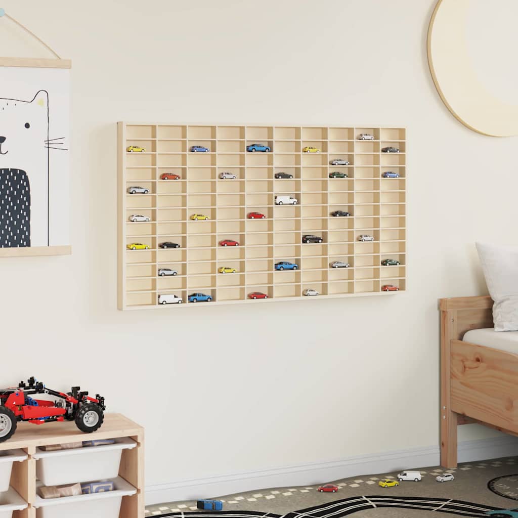 Wall Display Case Beige 98 x 4,5 x 55 cm Engineered Wood