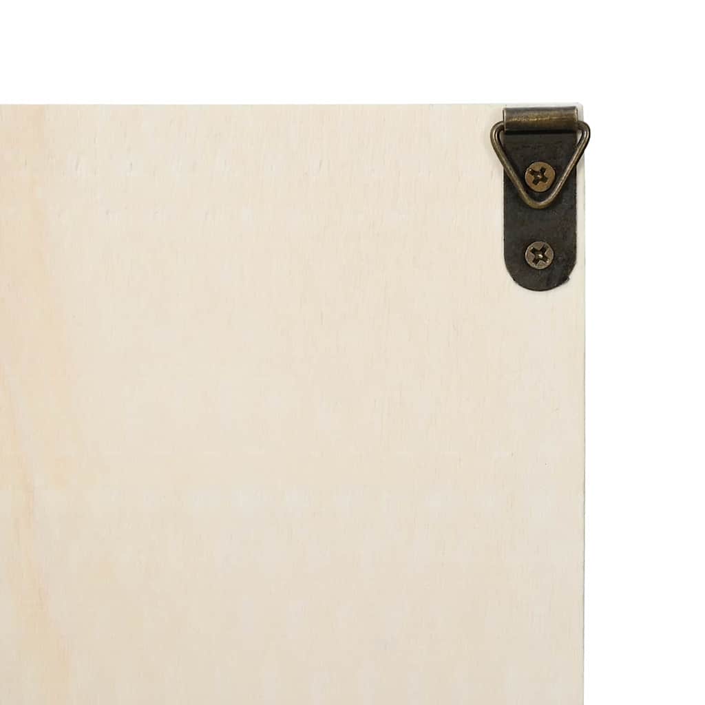 Wall Display Case with Shelf Beige 80 x 8,5 x 54 cm Plywood