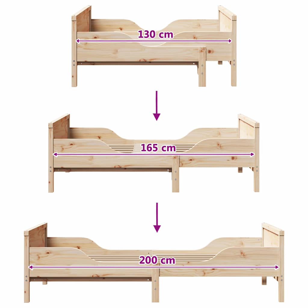 Bed Frame with Headboard Brown 80 x 200 cm Engineered Wood