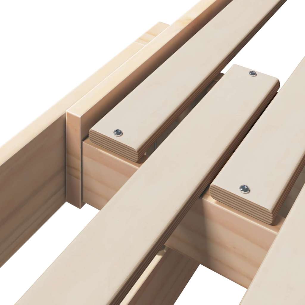 Bed Frame with Headboard Brown 80 x 200 cm Engineered Wood