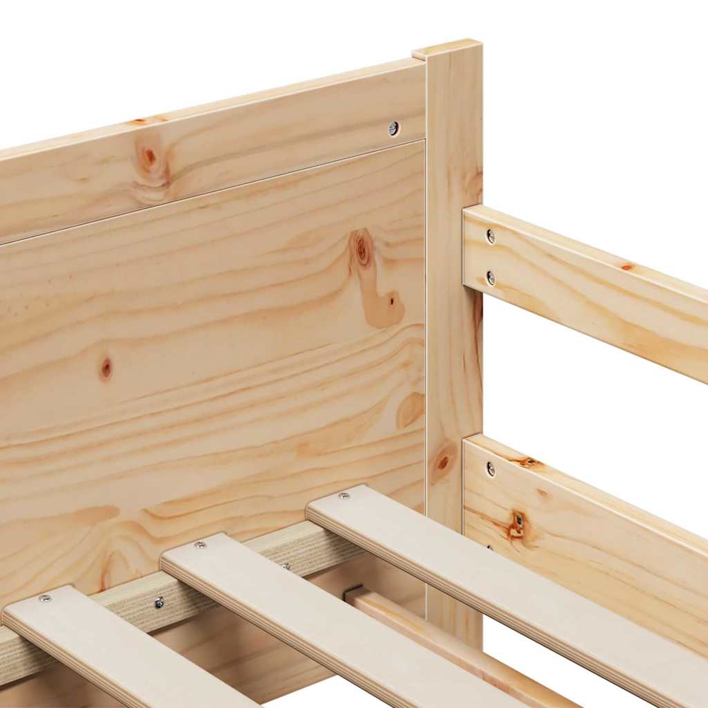 Bed Frame with Headboard Brown 80 x 200 cm Engineered Wood