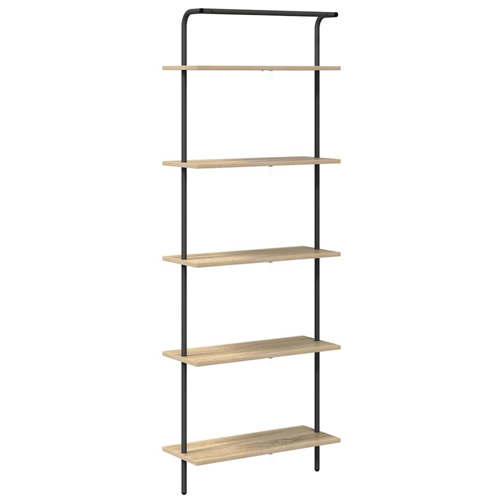 Bookshelf 5-Tier 60 x 24 x 168 cm Engineered wood Sonoma Oak