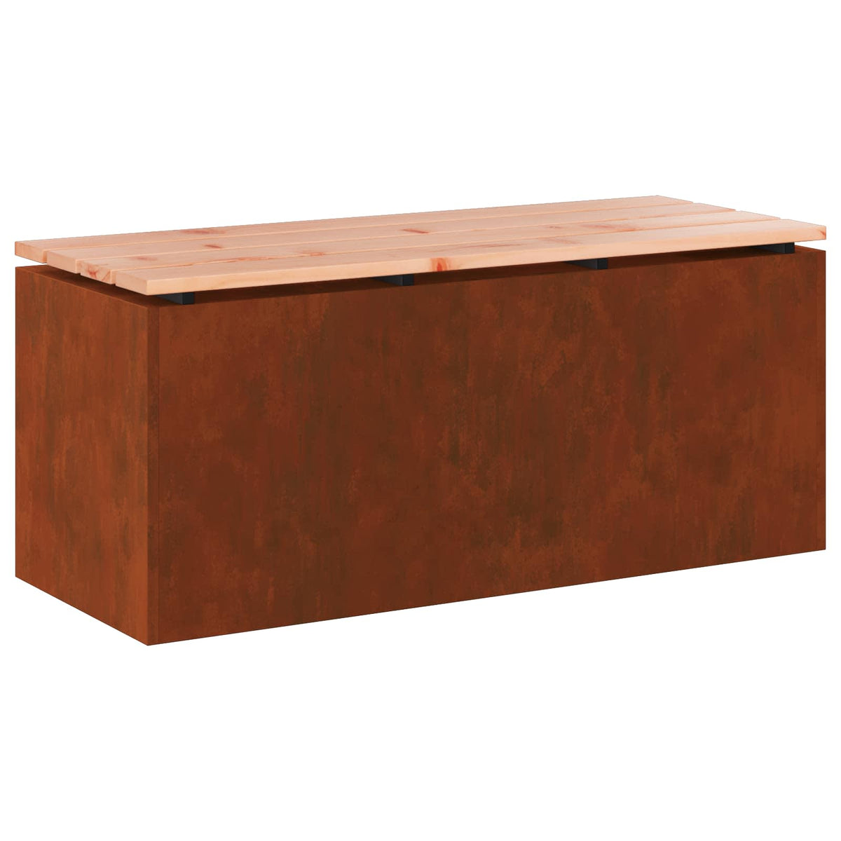 Garden Bench 2 -Seater 100 x 40 x 43 cm Weathering steel Rusty