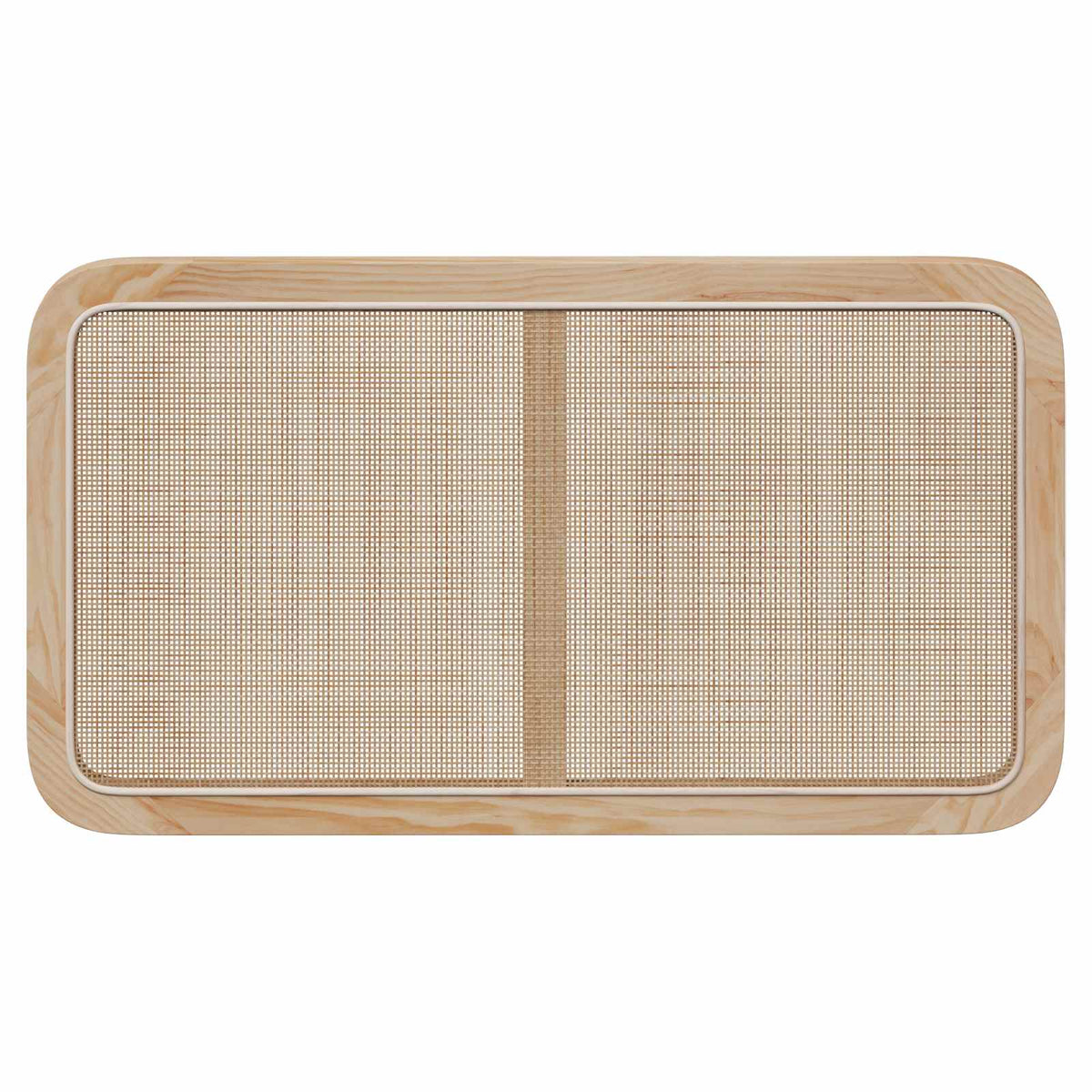 Headboard with Headboard Natural 100 x 55 x 3 cm Rattan