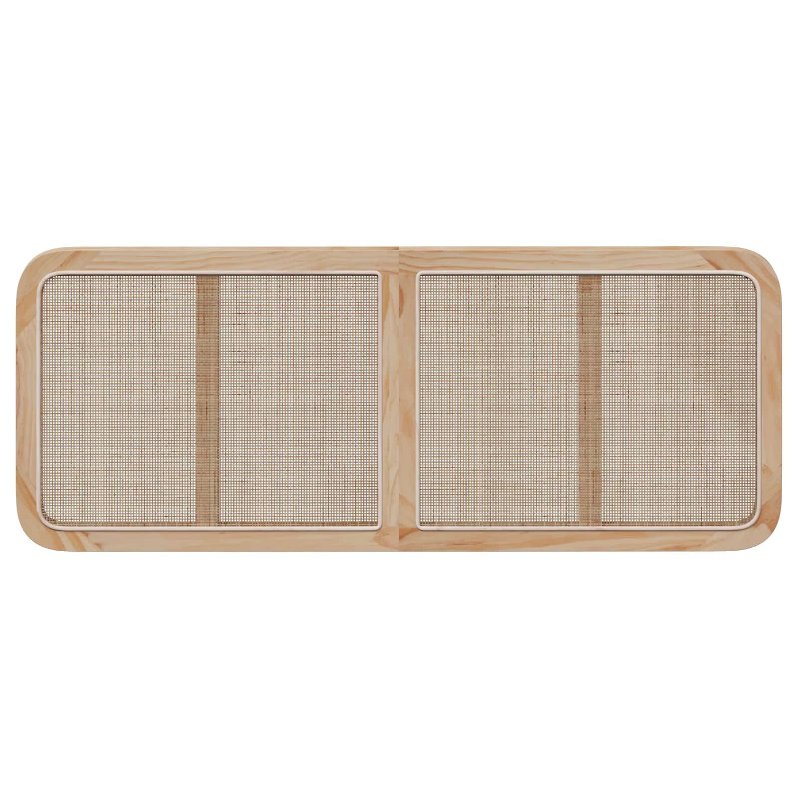 Headboard with Headboard Natural 140 x 55 x 3 cm Rattan