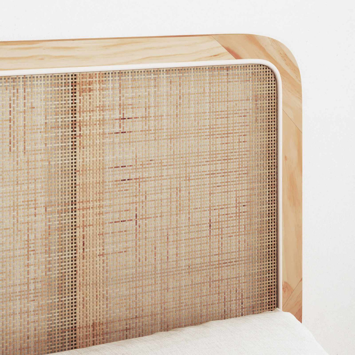 Headboard with Headboard Natural 160 x 55 x 3 cm Rattan