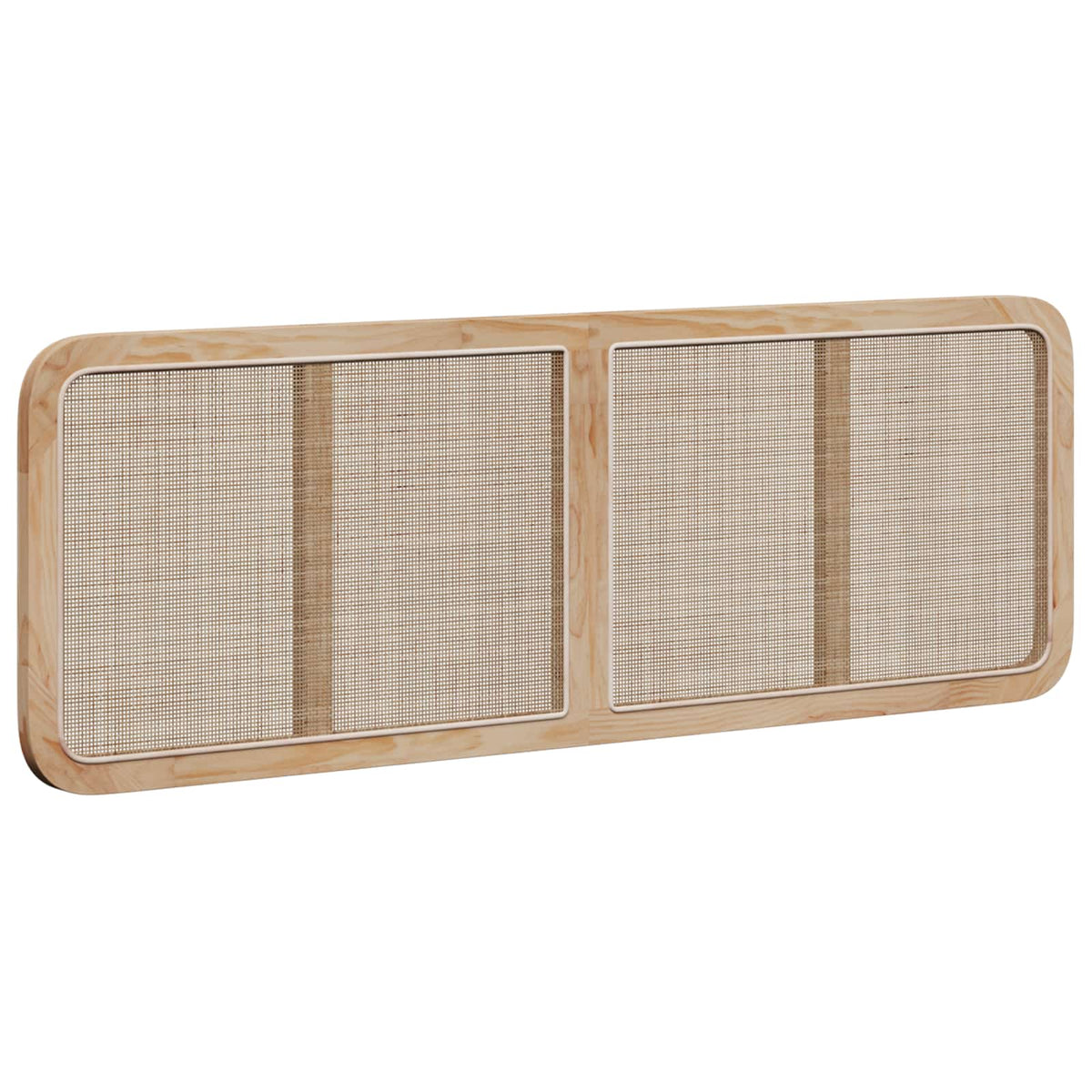 Headboard with Headboard Natural 160 x 55 x 3 cm Rattan