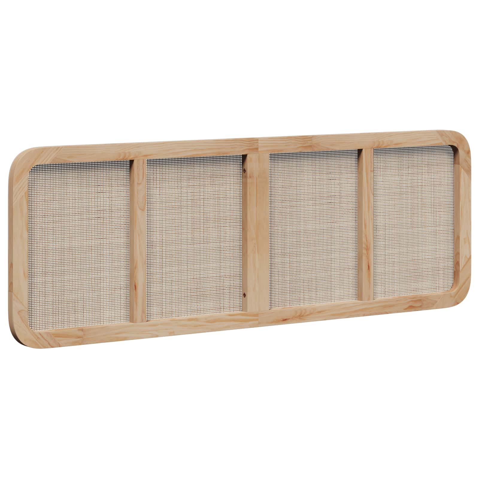 Headboard with Headboard Natural 160 x 55 x 3 cm Rattan