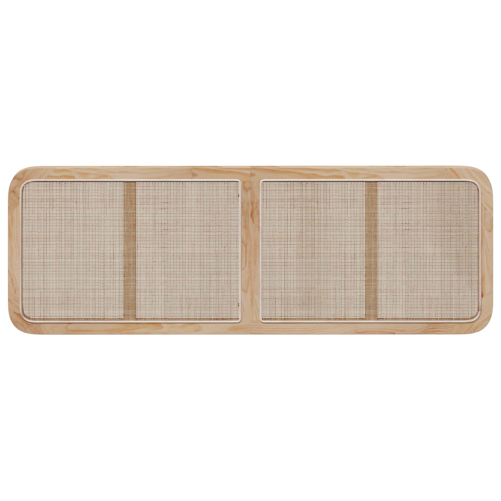 Headboard with Headboard Natural 160 x 55 x 3 cm Rattan