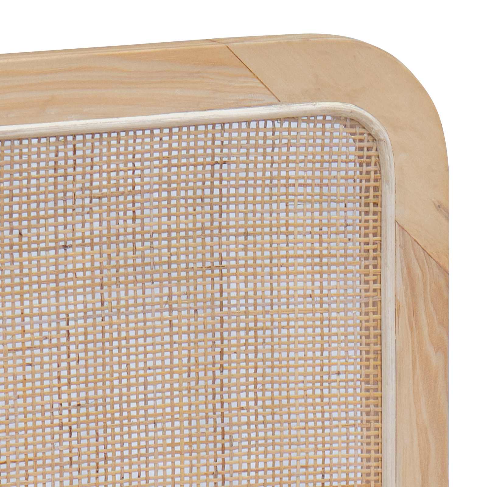 Headboard with Headboard Natural 200 x 55 x 3 cm Rattan