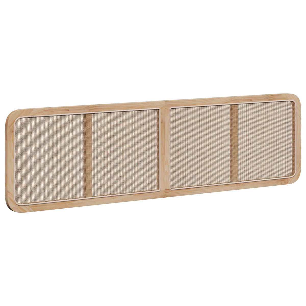 Headboard with Headboard Natural 200 x 55 x 3 cm Rattan
