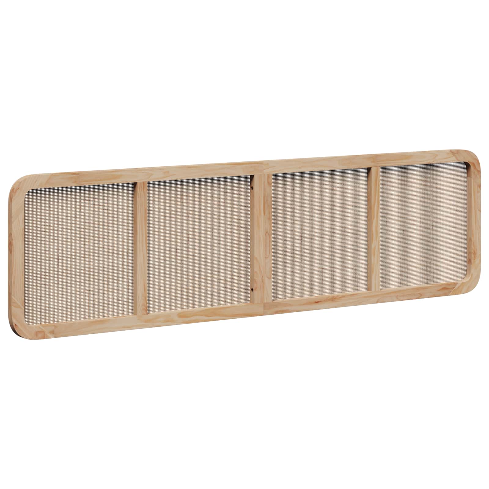 Headboard with Headboard Natural 200 x 55 x 3 cm Rattan