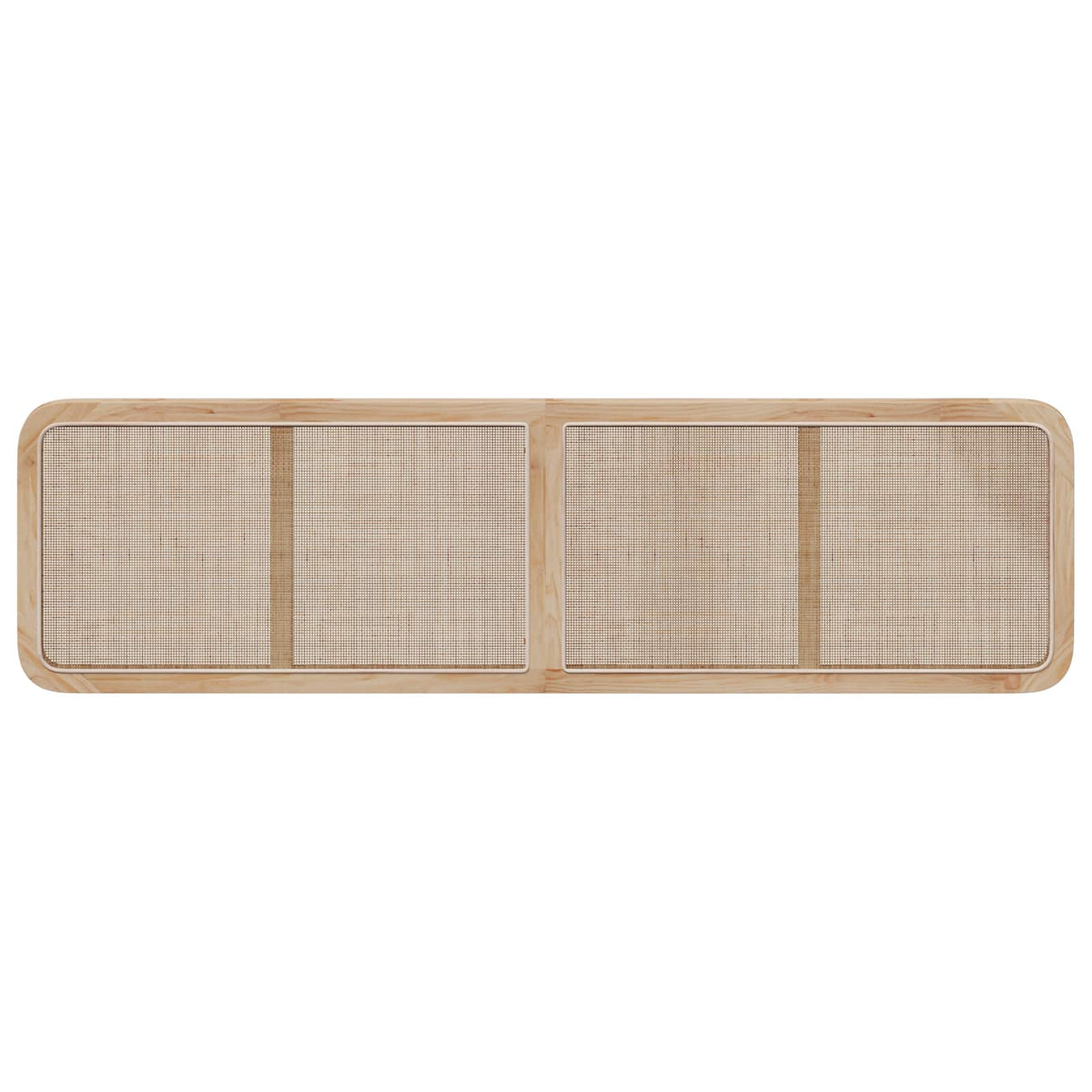 Headboard with Headboard Natural 200 x 55 x 3 cm Rattan