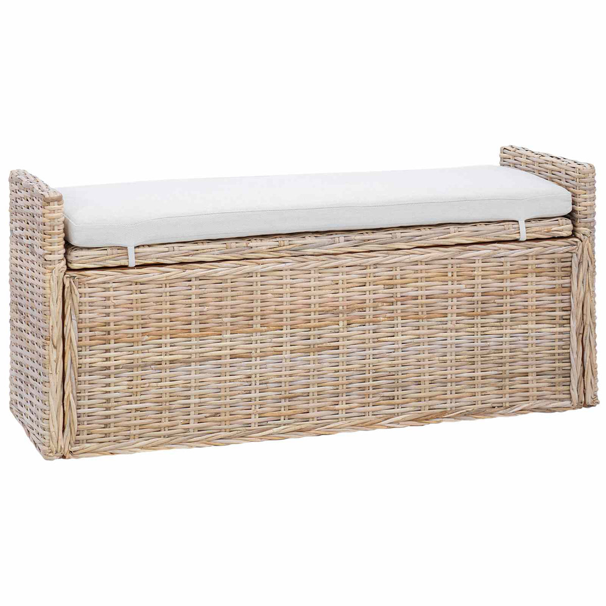 Storage Bench GENDT Natural 110 x 40 x 50 cm Rattan