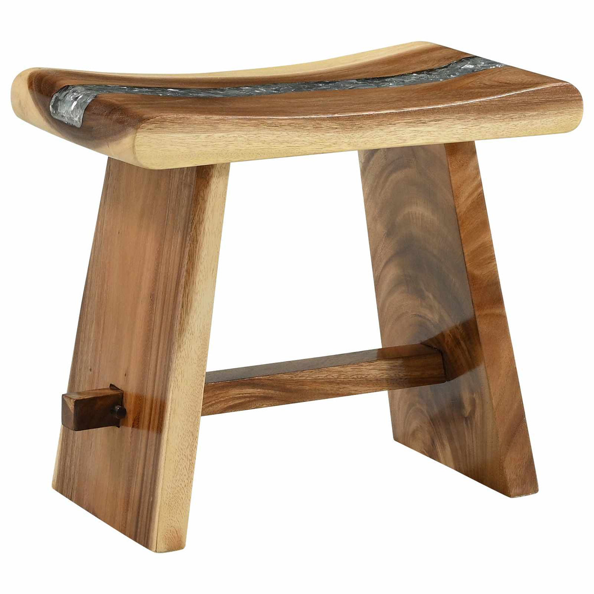 Shower Stool Natural 50 x 30 x 44 cm Solid Suar Wood