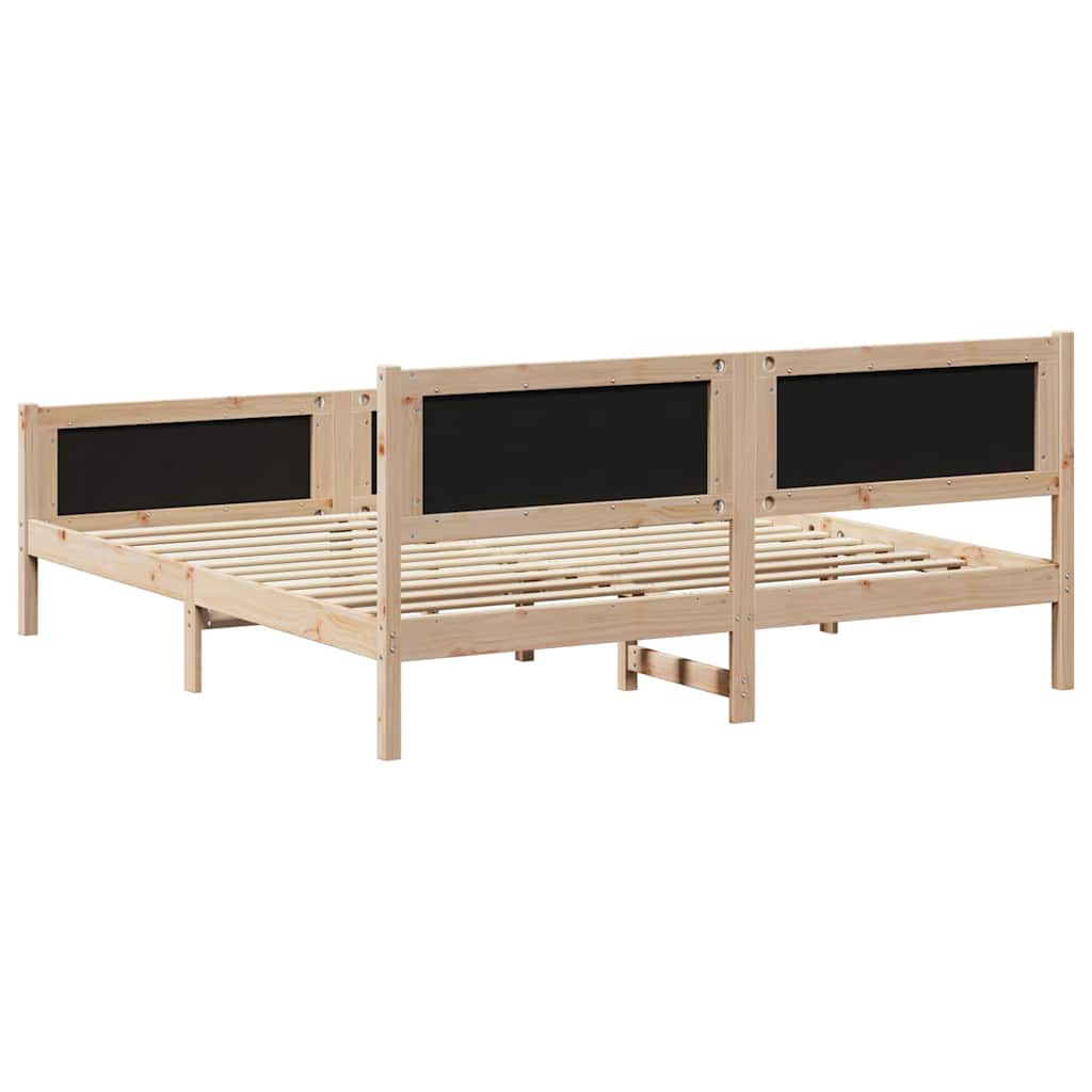 Bed Frame with Headboard Dark Grey 180 x 200 cm Fabric