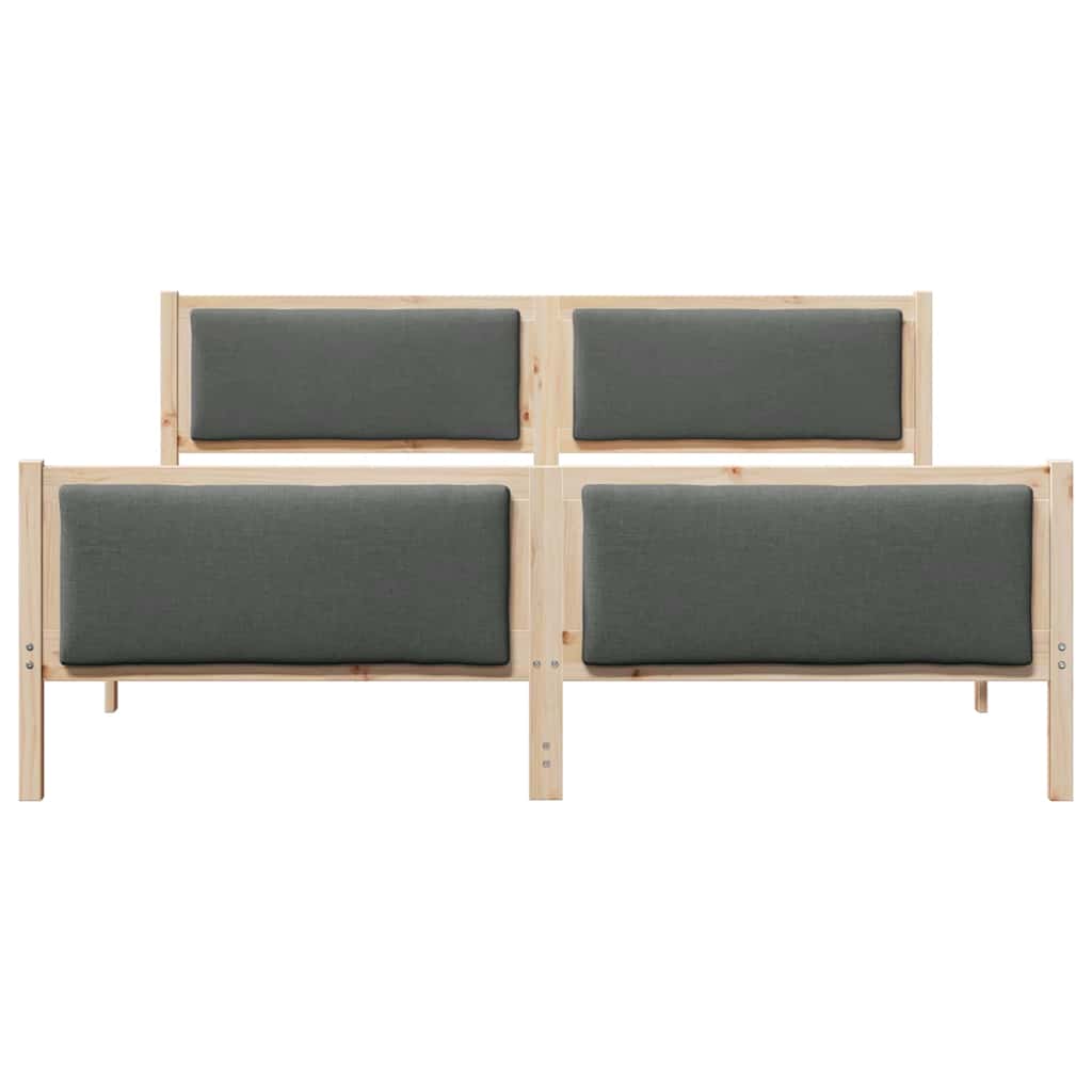 Bed Frame with Headboard Dark Grey 180 x 200 cm Fabric