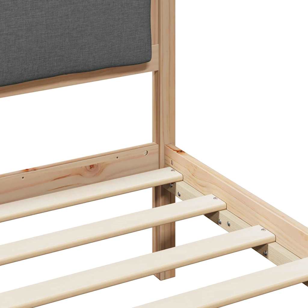 Bed Frame with Headboard Dark Grey 150 x 200 cm Fabric