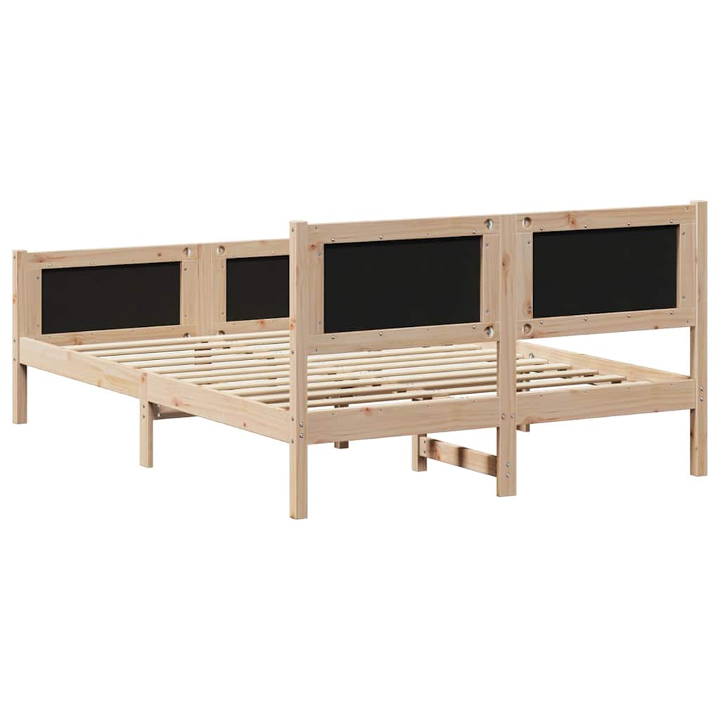 Bed Frame with Headboard Dark Grey 150 x 200 cm Fabric