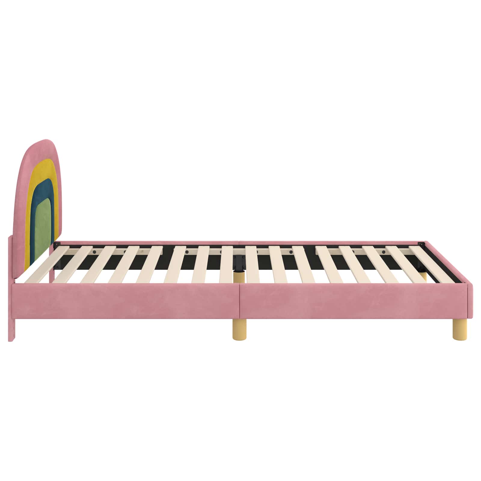 Kids'Bed Frame with Headboard Pink 90 x 190 cm Velvet