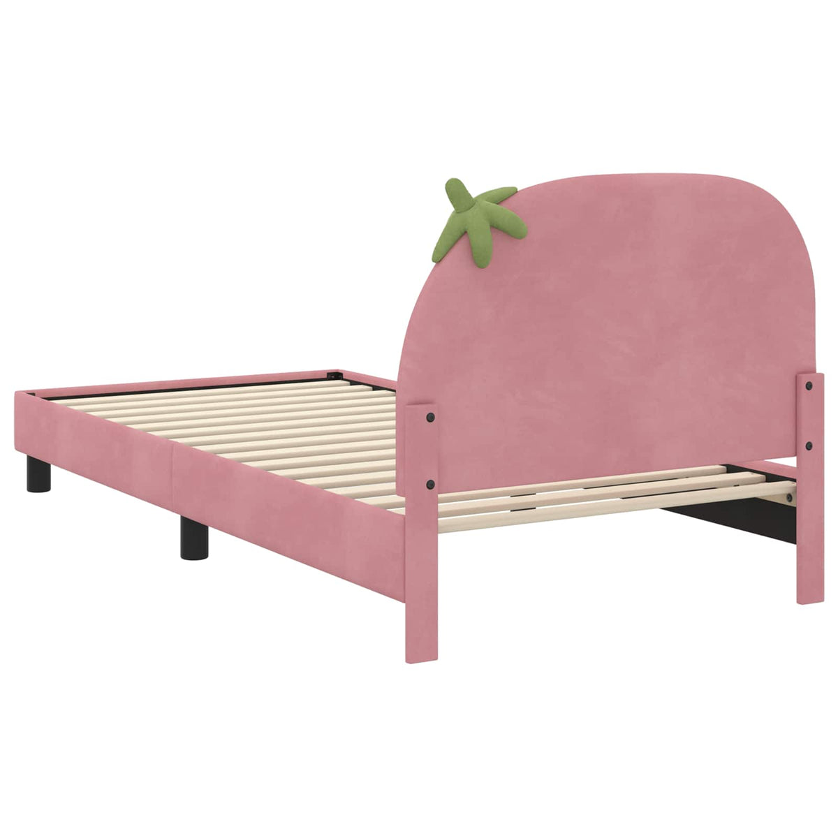 Kids'Bed Frame with Headboard Pink 90 x 190 cm Velvet