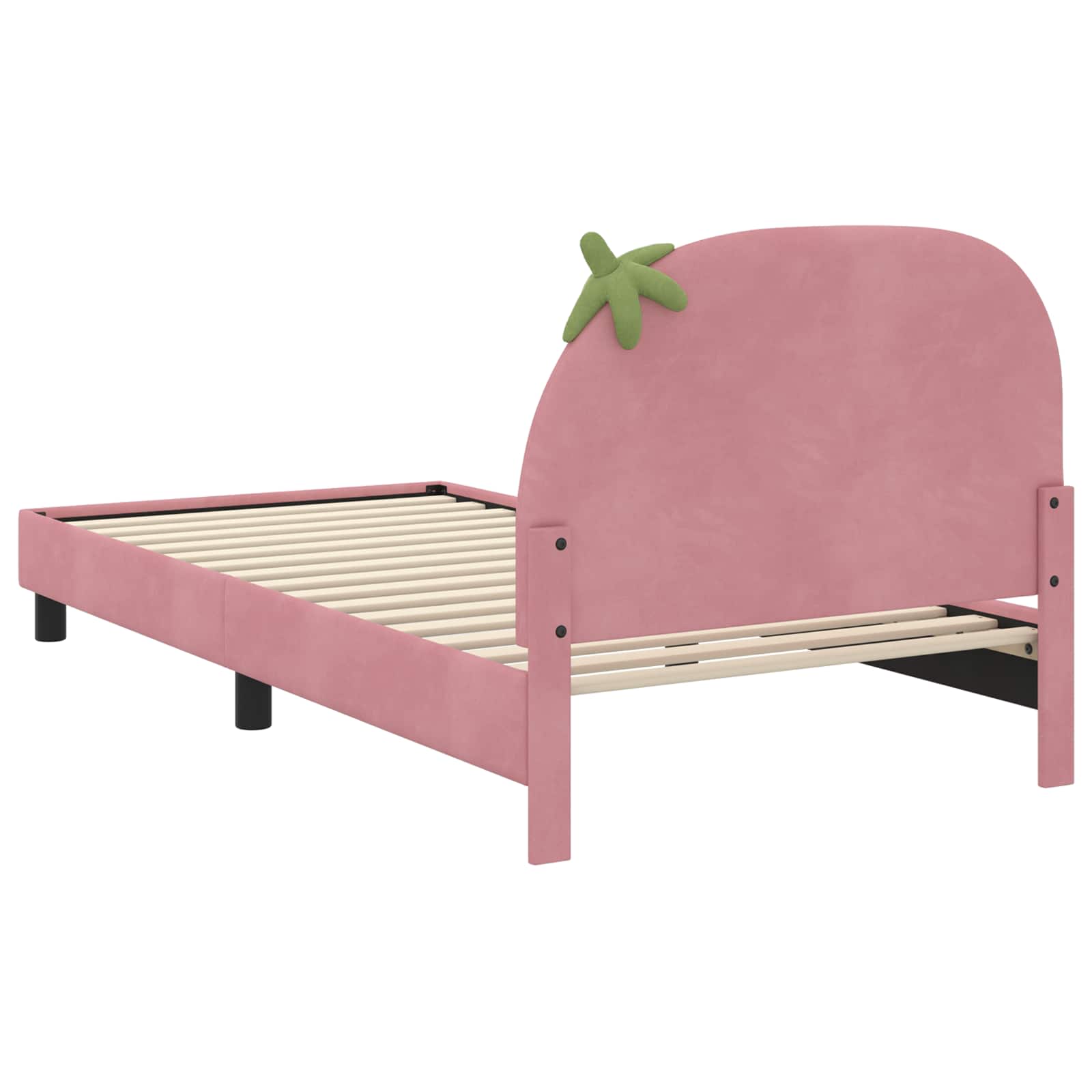 Kids'Bed Frame with Headboard Pink 90 x 190 cm Velvet