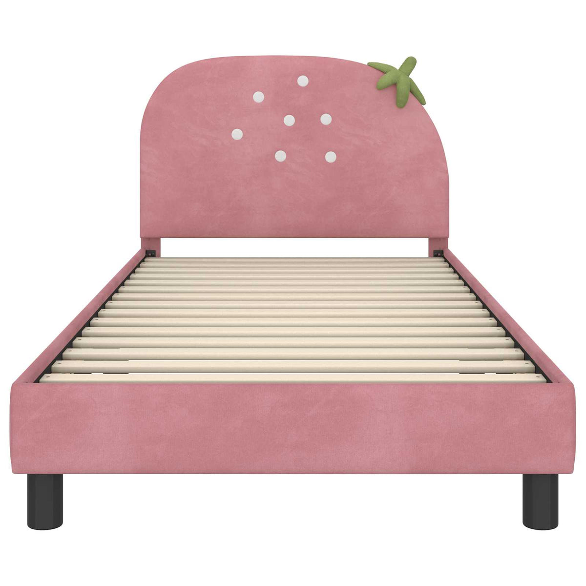 Kids'Bed Frame with Headboard Pink 90 x 190 cm Velvet