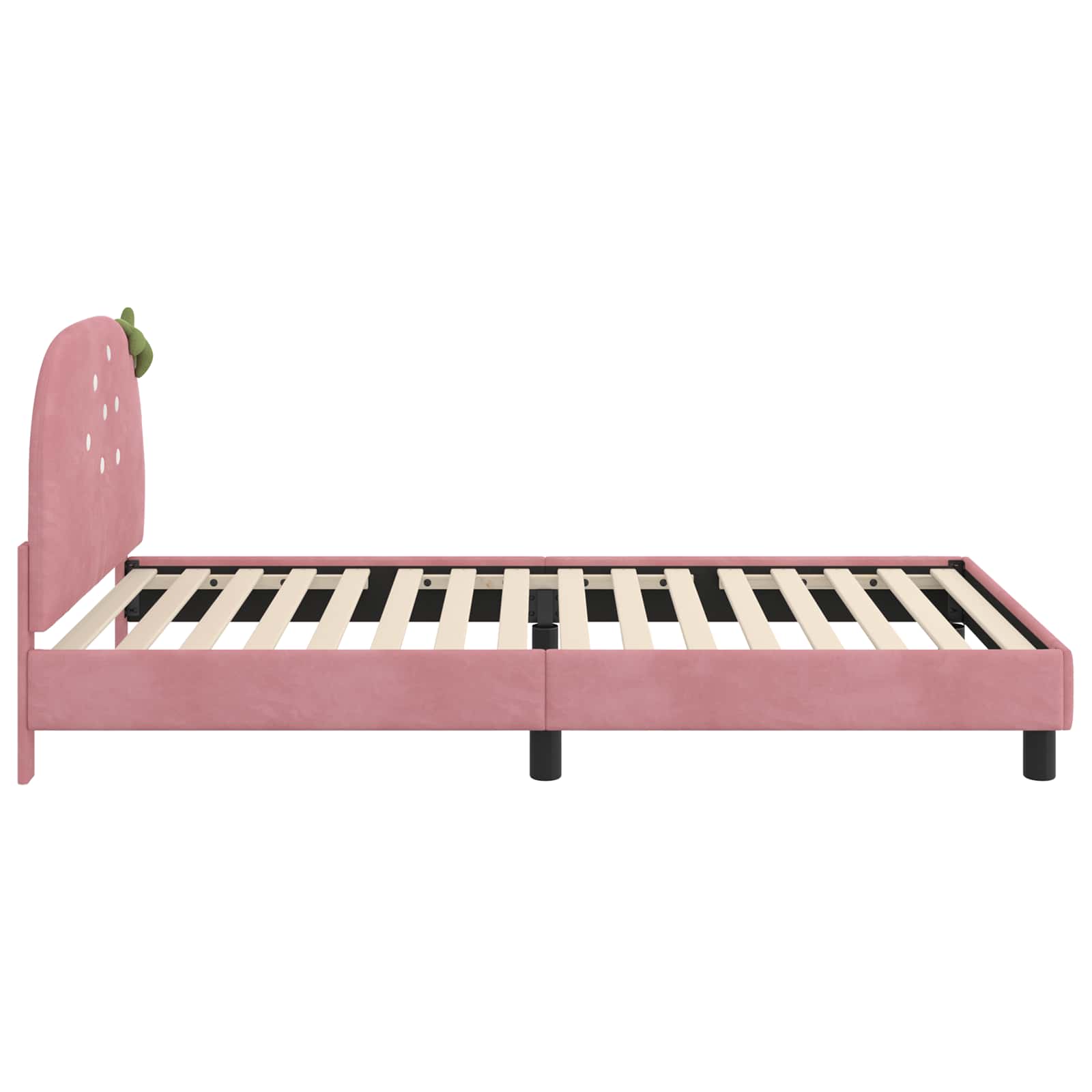 Kids'Bed Frame with Headboard Pink 90 x 190 cm Velvet