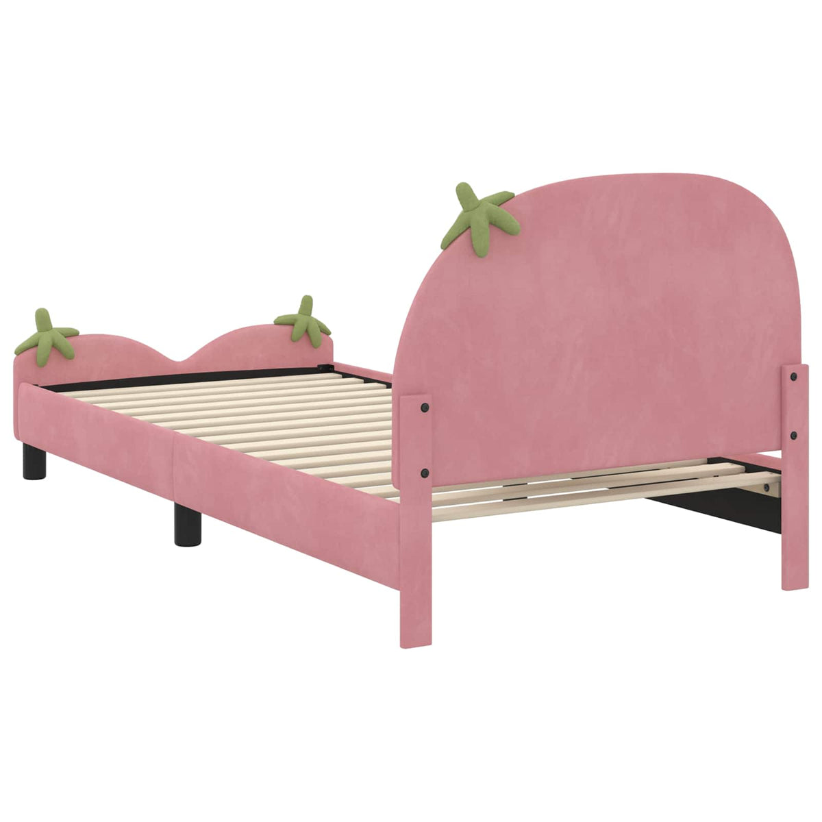 Kids'Bed Frame with Headboard Pink 90 x 190 cm Velvet