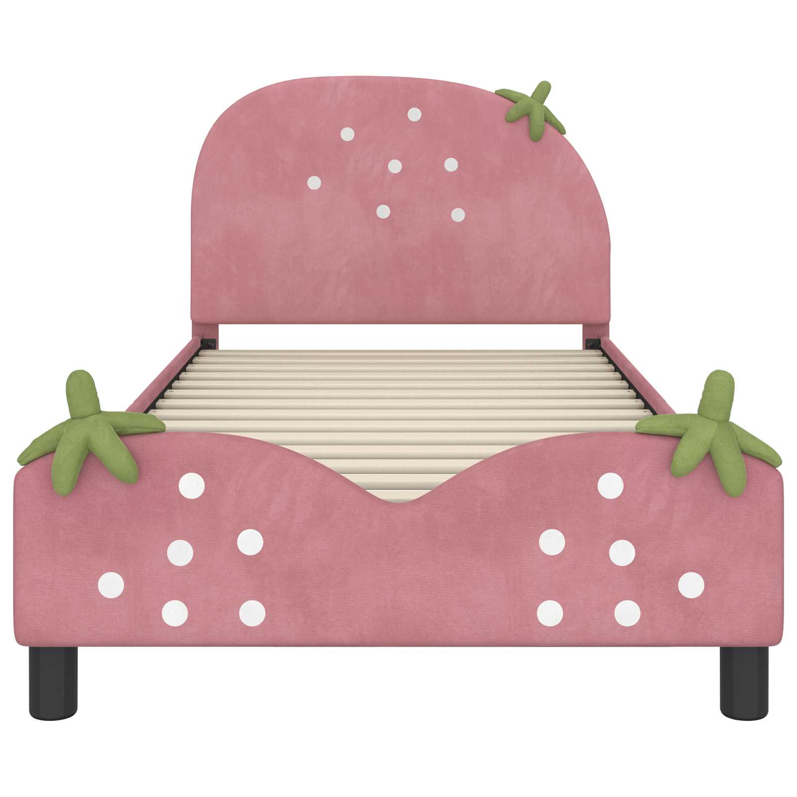 Kids'Bed Frame with Headboard Pink 90 x 190 cm Velvet