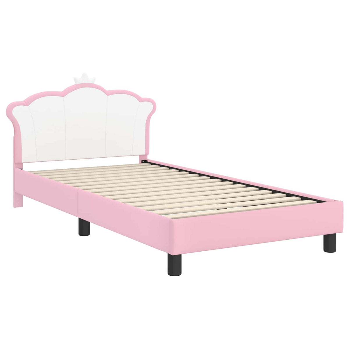 Kids'Bed Frame with Headboard Pink 90 x 190 cm PU