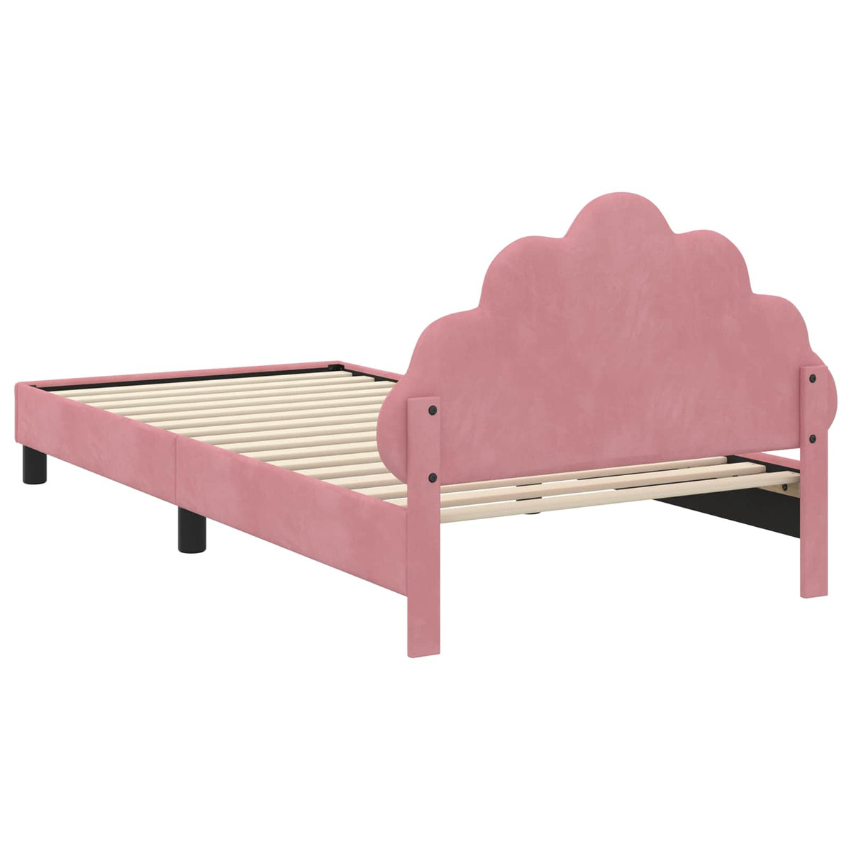 Kids'Bed Frame with Headboard Pink 90 x 190 cm Velvet