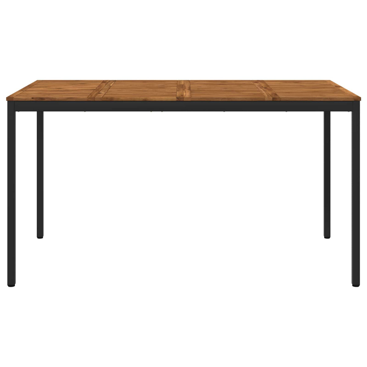 Garden Bar Table Natural and Black 196 x 100.5 x 105 cm