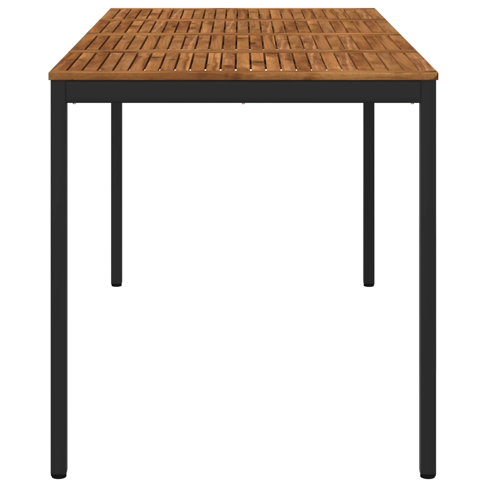 Garden Bar Table Natural and Black 196 x 100.5 x 105 cm