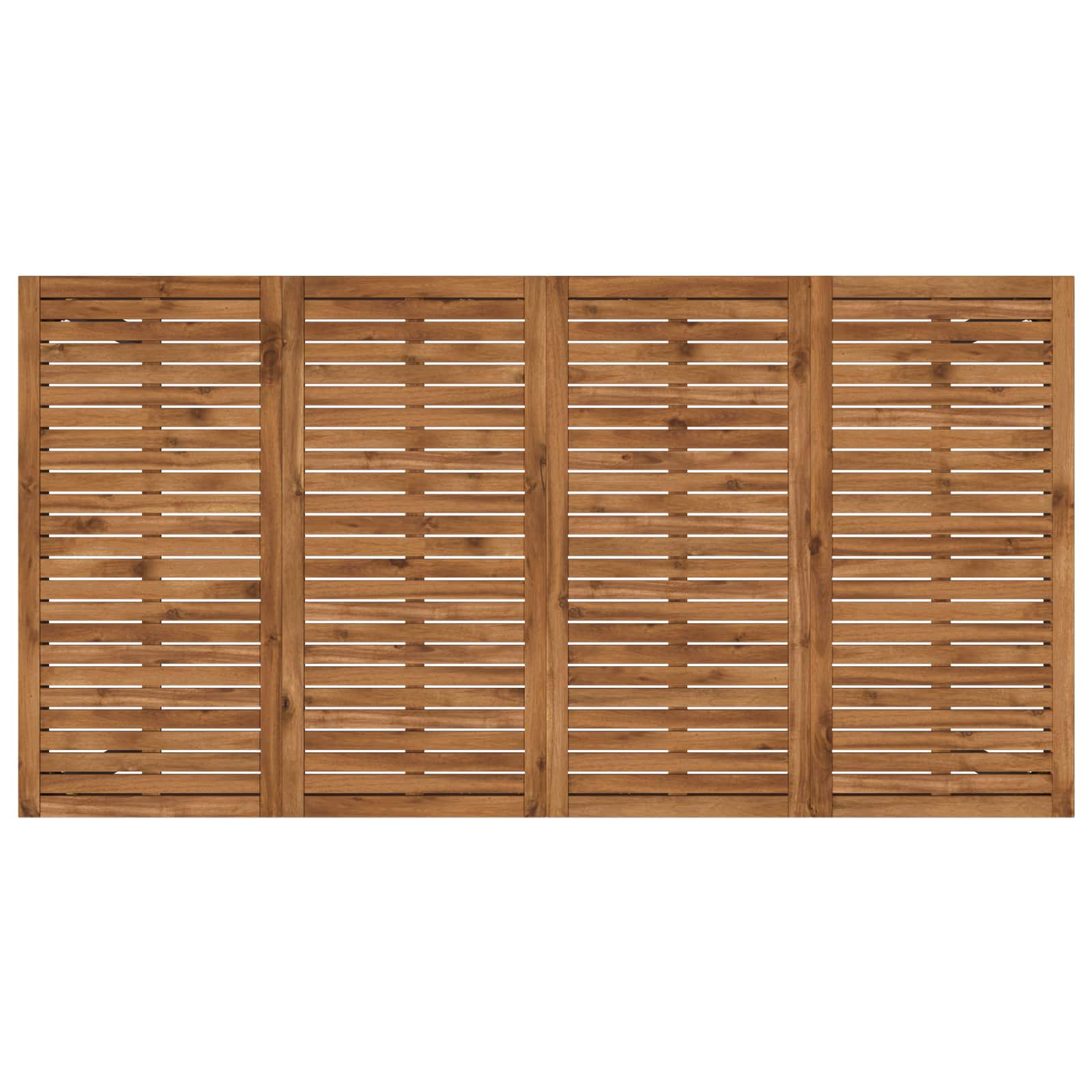 Garden Bar Table Natural and Black 196 x 100.5 x 105 cm