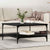 Coffee Table Black oak 80 x 80 x 40 cm Engineered wood