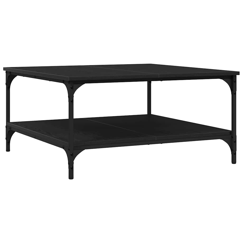 Coffee Table Black oak 80 x 80 x 40 cm Engineered wood