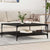 Coffee Table Black oak 100 x 100 x 40 cm Engineered wood