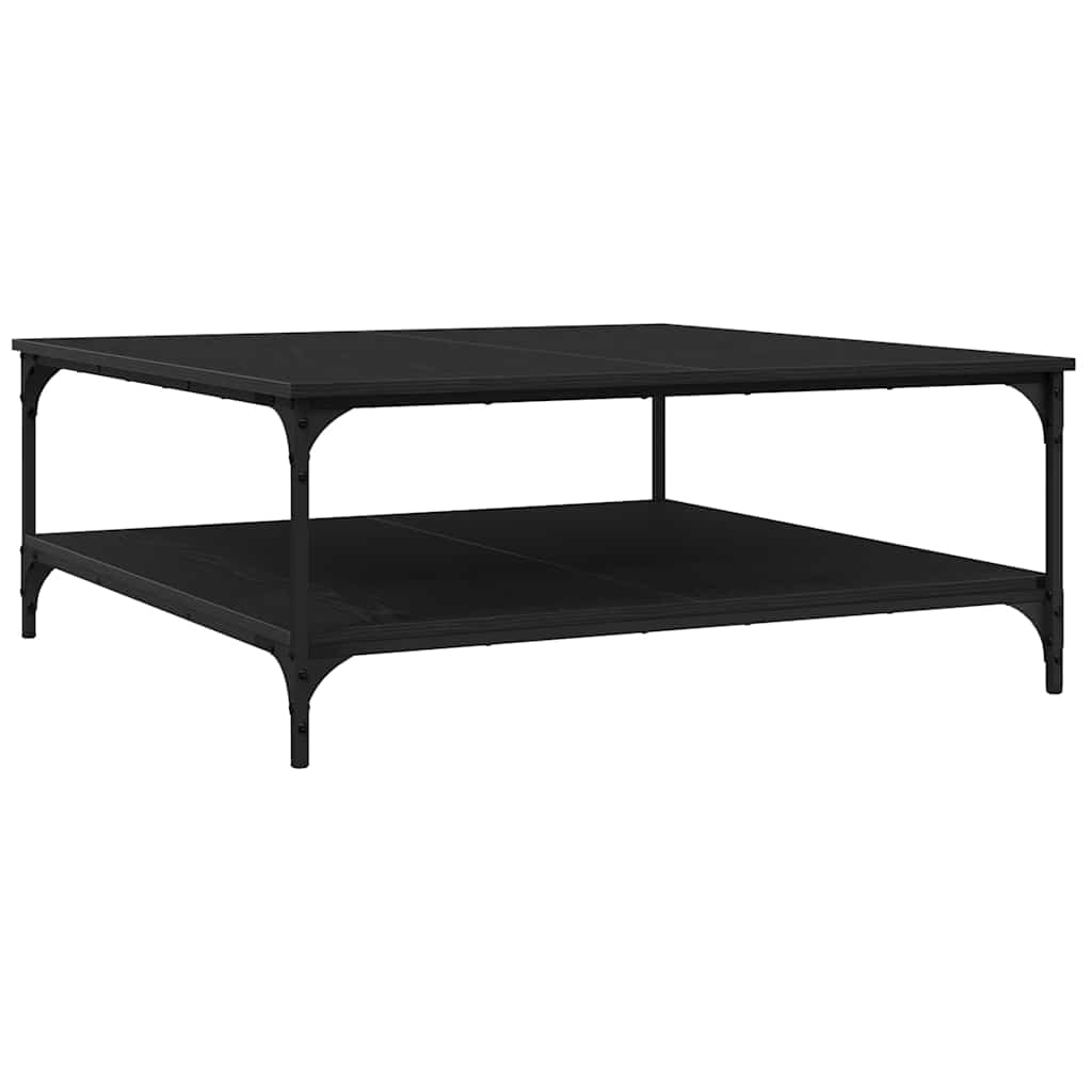 Coffee Table Black oak 100 x 100 x 40 cm Engineered wood
